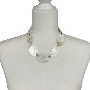 Style & Co. White and Gold Women's Necklace 15” to 18” 15 inches to 18 inches